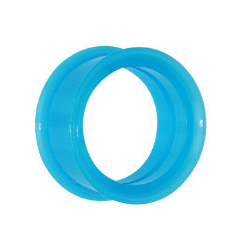 20mm Blue 2-in-1 Acrylic Screw Fit Interchangeable Plug Tunnel