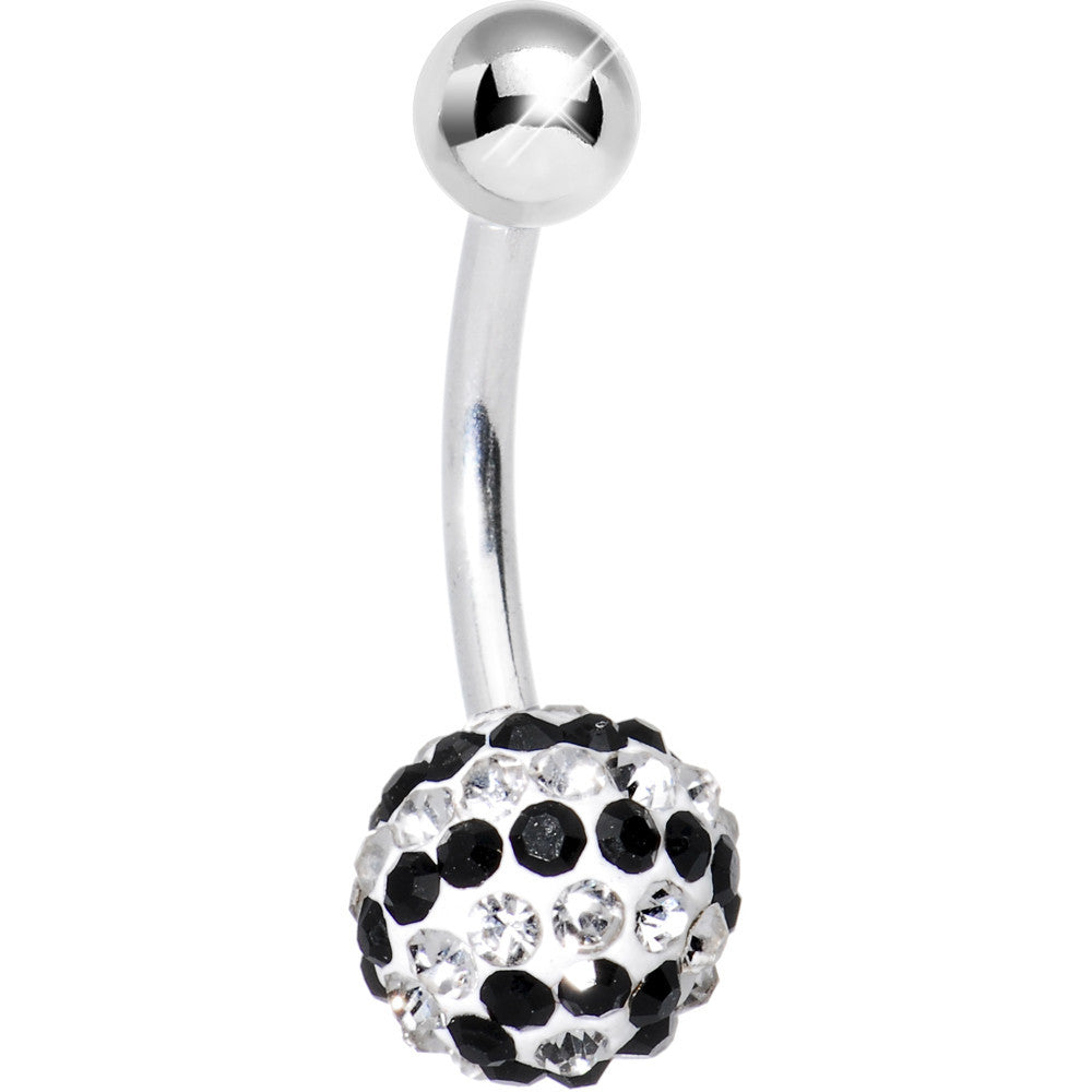 Striped Black Crystal Evolution Belly Ring