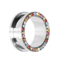 7/8 Stainless Steel Multi Gem Screw Fit Tunnel