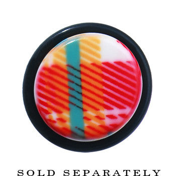 2G Acrylic Plaid Taper Ear Plug