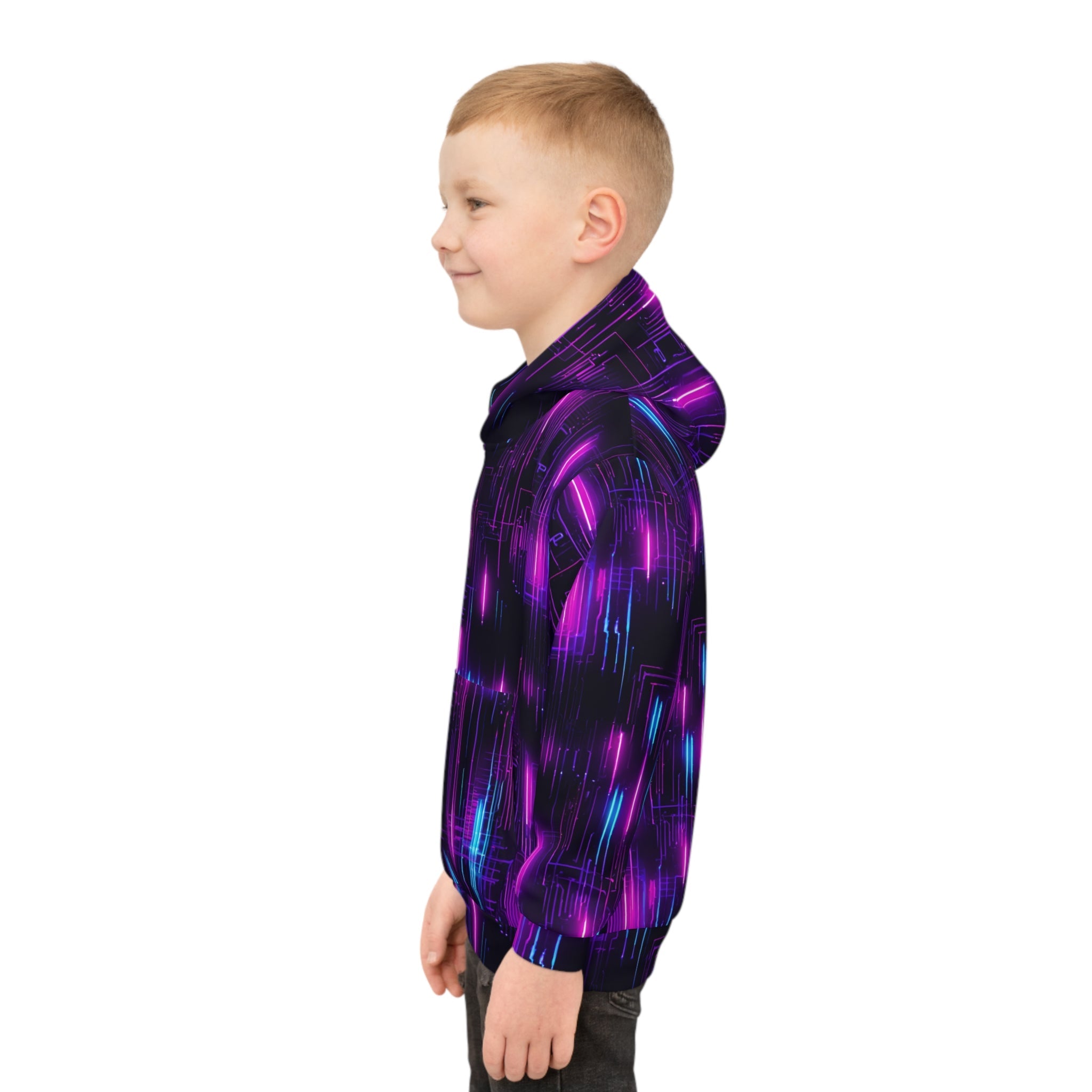 Cyberpunk Rays Hoodie for Kids