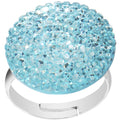 Aqua Sparkler Round Adjustable Ring