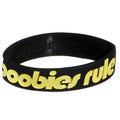 Black Yellow Boobies Rule Awareness for Breast Cancer Bracelet