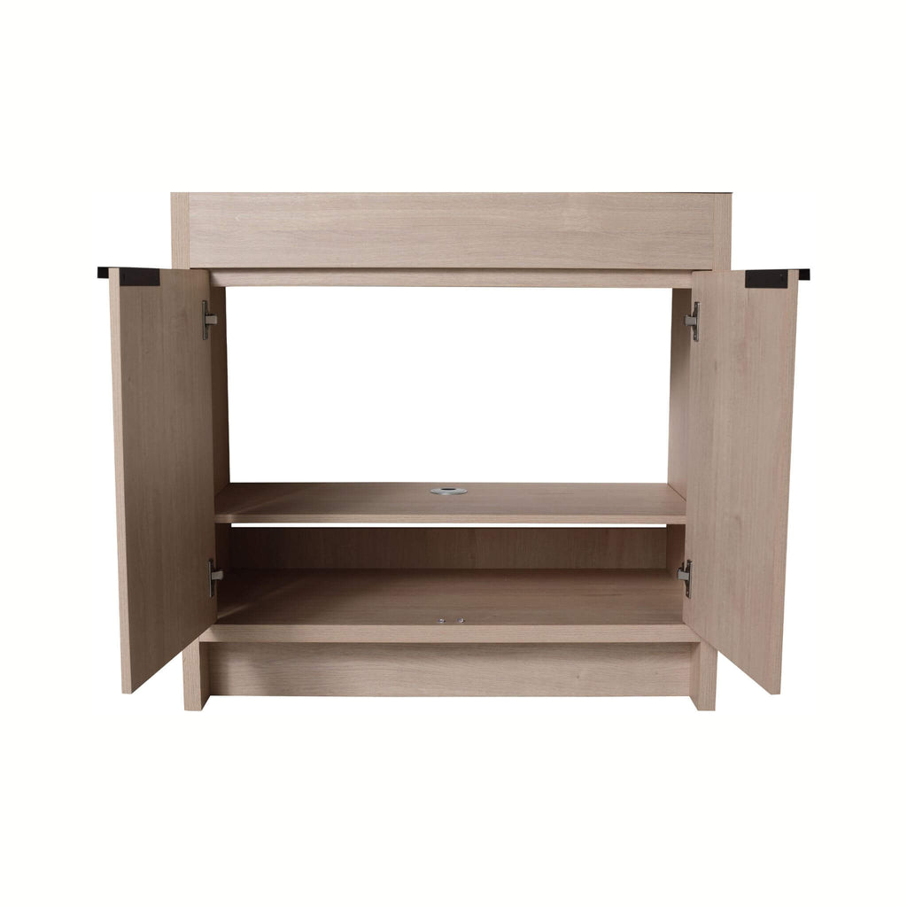 Nuvia 36-Inch Freestanding Bathroom Vanity With White Resin Sink (SAK39274)