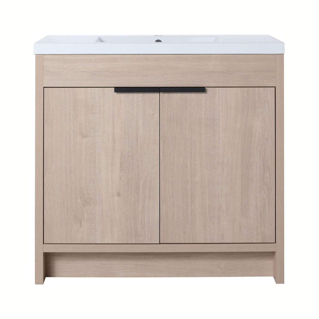 Nuvia 36-Inch Freestanding Bathroom Vanity With White Resin Sink (SAK39274)