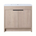 Nuvia 36-Inch Freestanding Bathroom Vanity With White Resin Sink (SAK39274)