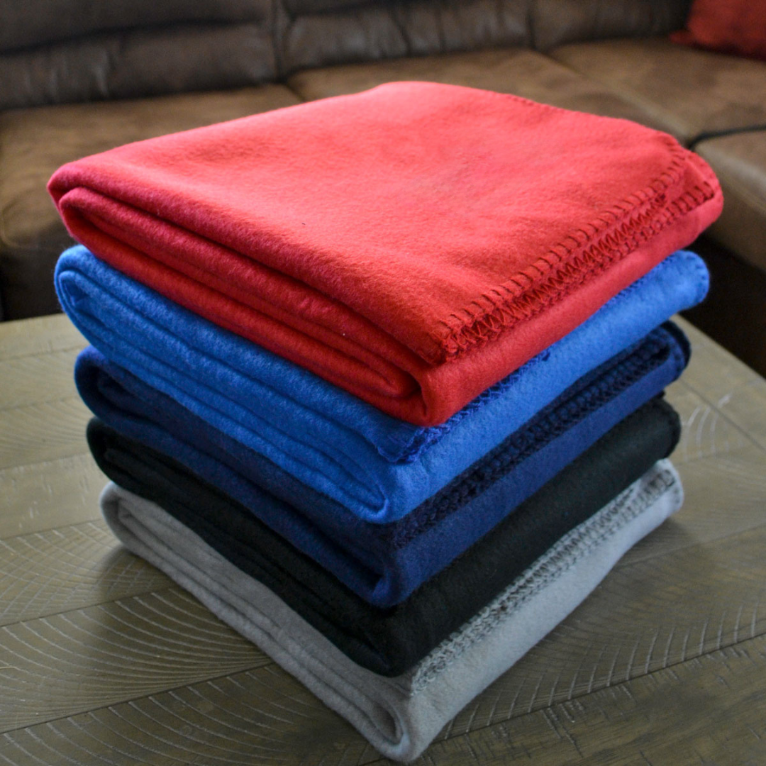 Classic Fleece Gift Blanket - Lightweight & Soft for Holiday Pack of 2