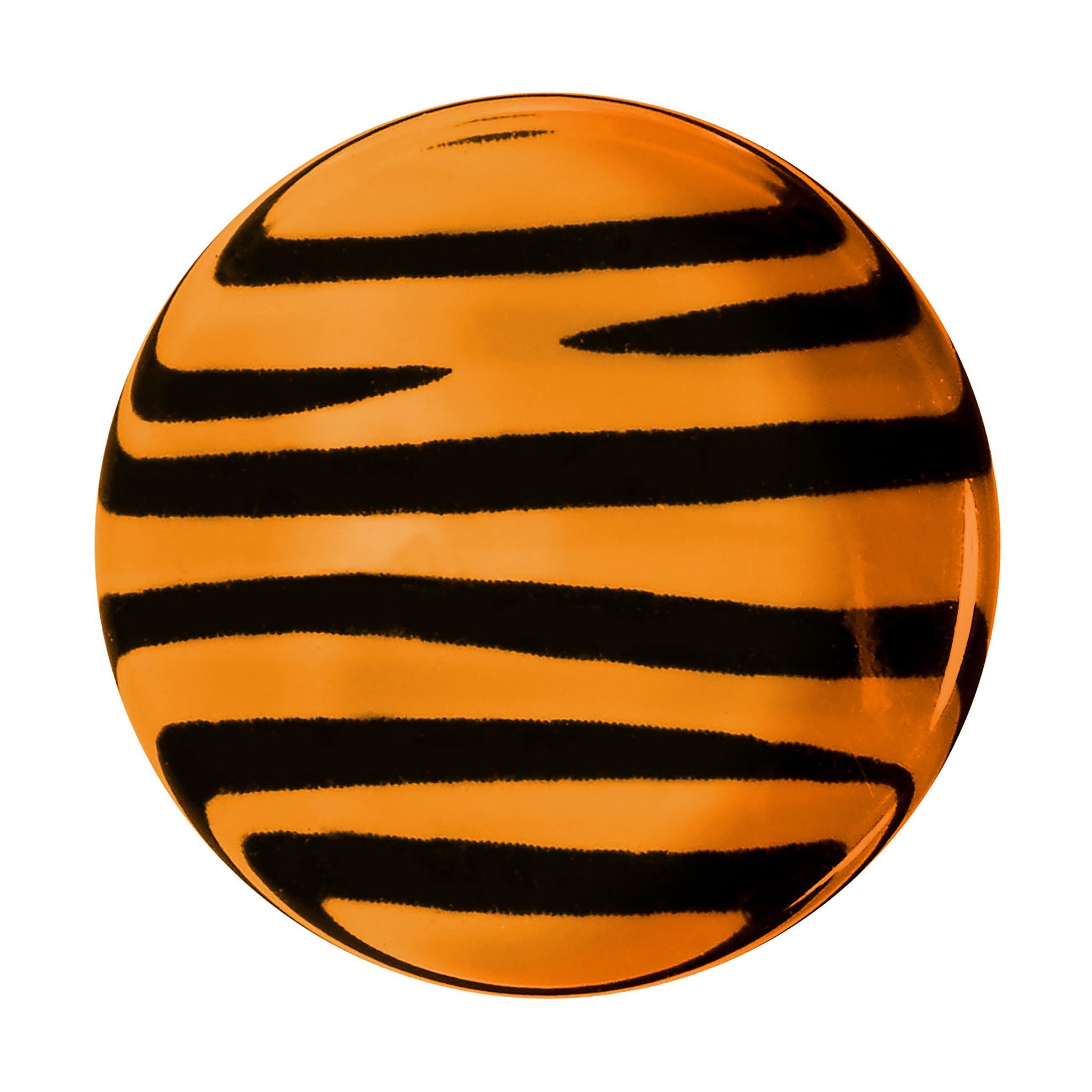 2G Tangerine Zebra Acrylic Saddle Plug