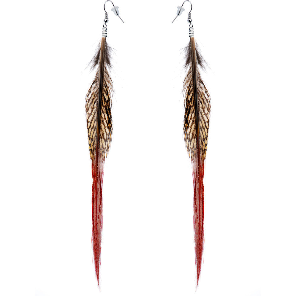 Natural Beauty Feather Earrings
