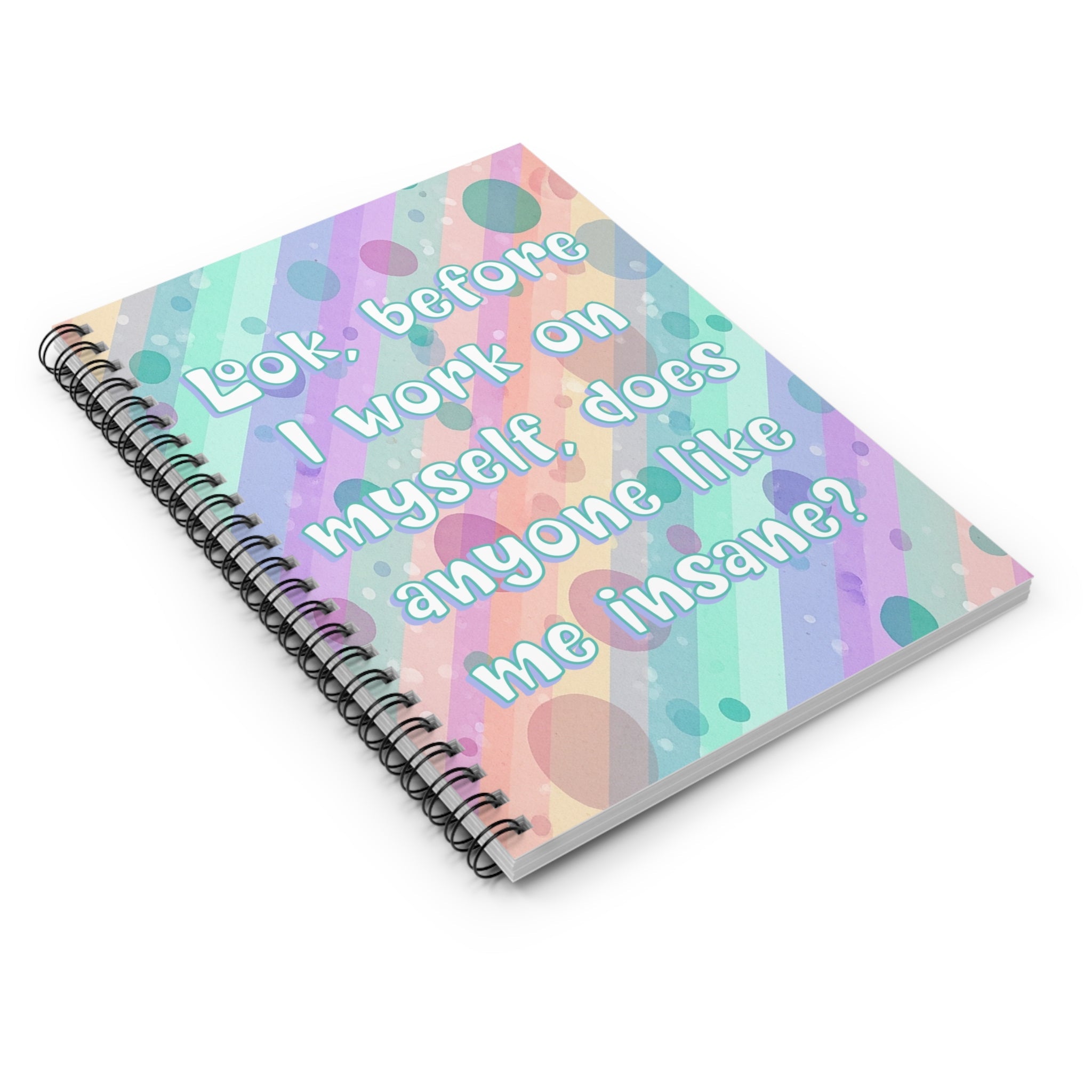 Bespattered Facade "Self Improvement" Spiral Notebook - Lined Pages