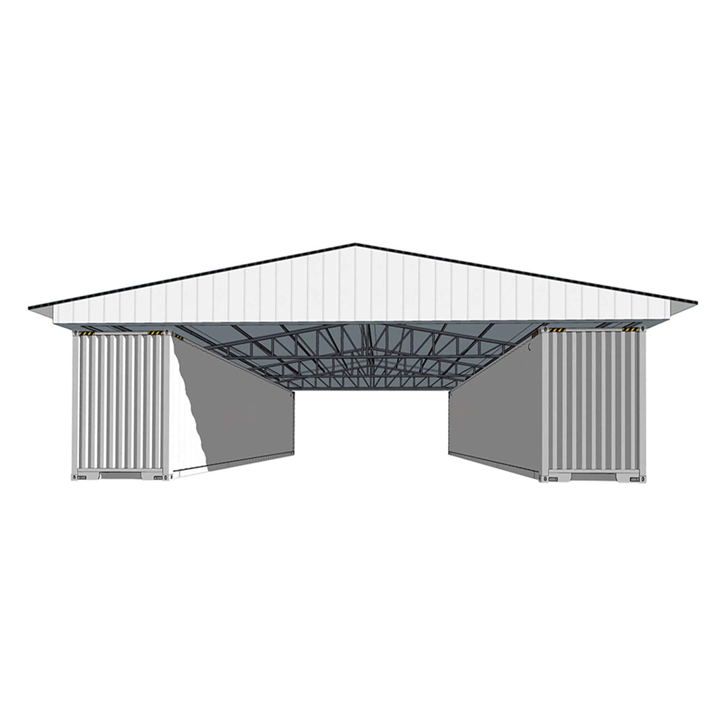 [36X40FT] Alora Heavy-Duty Weather-Resistant Galvanized Steel Container Roof Kit [No Containers] (SAK37491)