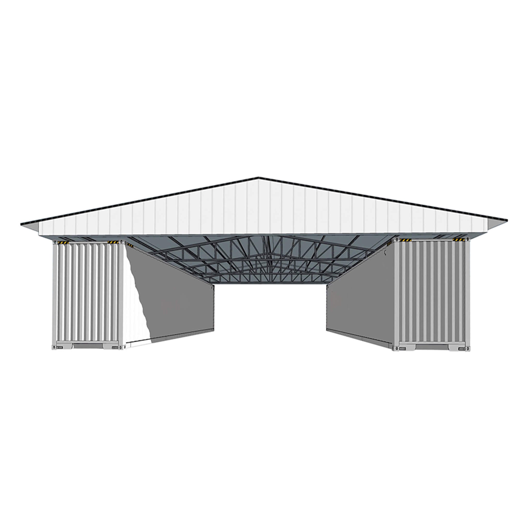 [36X40FT] Alora Heavy-Duty Weather-Resistant Galvanized Steel Container Roof Kit [No Containers] (SAK37491)
