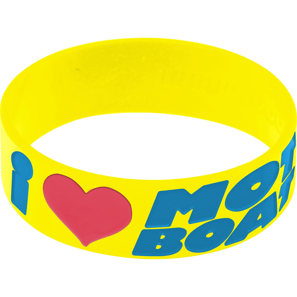 Yellow Blue I Love Motor Boating Breast Cancer Bracelet