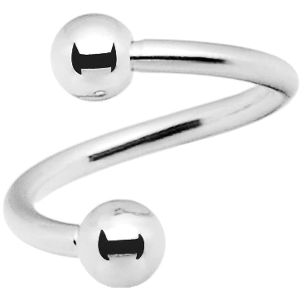 16G 5/16  Stainless Steel Spiral Twister Ring