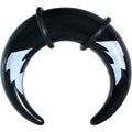 00G Black Acrylic White Lightning Buffalo Taper