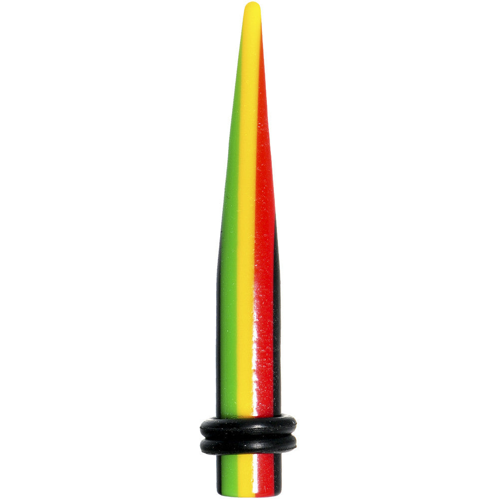 2G Acrylic Rasta Stripes Straight Taper