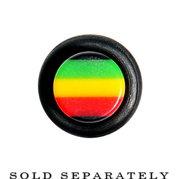 00G Acrylic Rasta Stripes Straight Taper