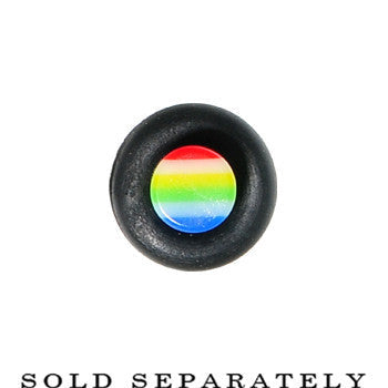 8G Acrylic Retro Rainbow Straight Taper