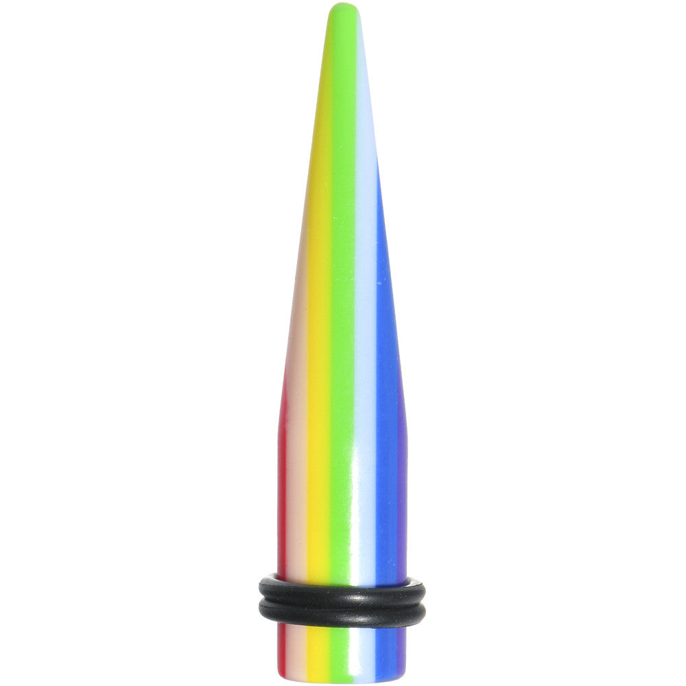 00G Acrylic Retro Rainbow Straight Taper