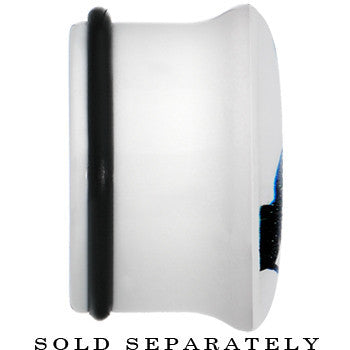 7/8 White Acrylic Panda Bear Single Flare Plug