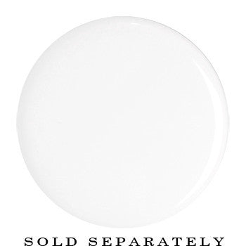 24mm Clear White Acrylic Mirror Split Saddle Plug