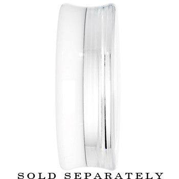 42mm Clear White Acrylic Mirror Split Saddle Plug