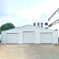 [39X39FT] Extra-Large Heavy-Duty Galvanized Steel Barn Building Shed With 3 Rolling Door Garages (SAK10234)