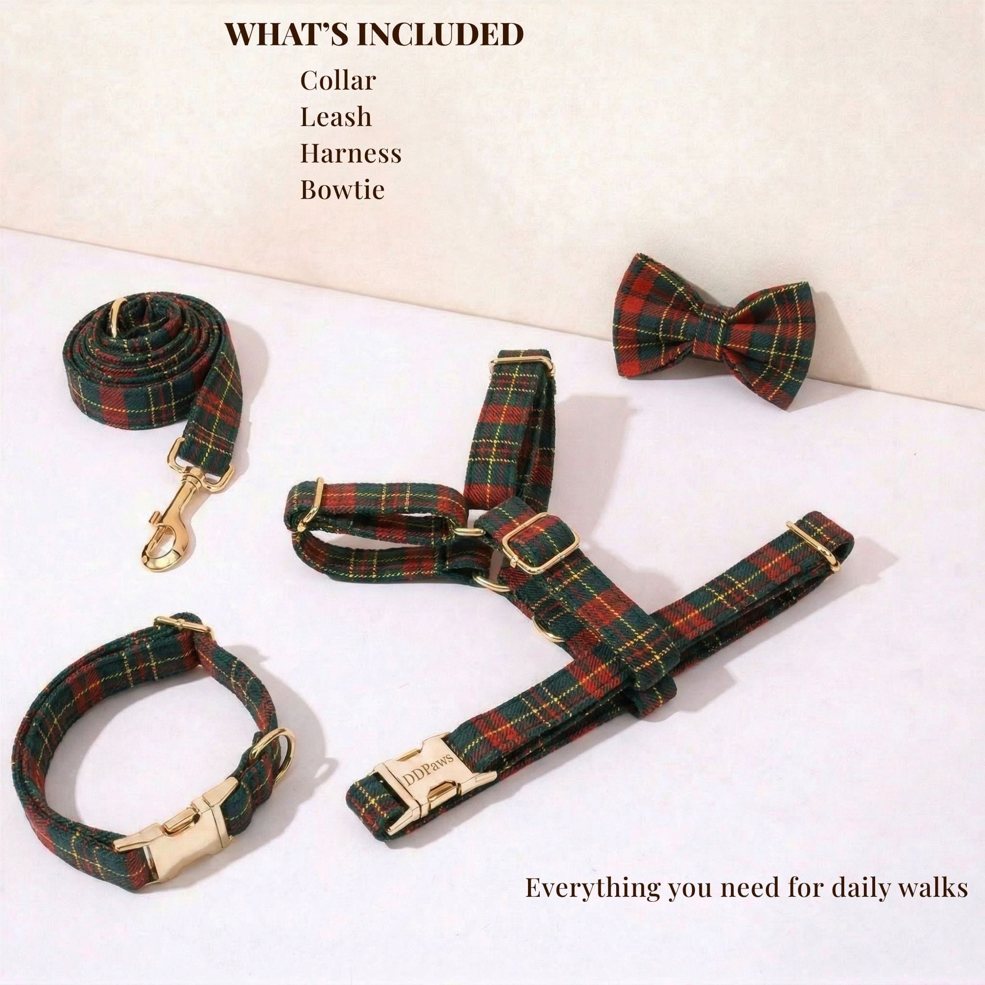 Red Tartan Christmas Set