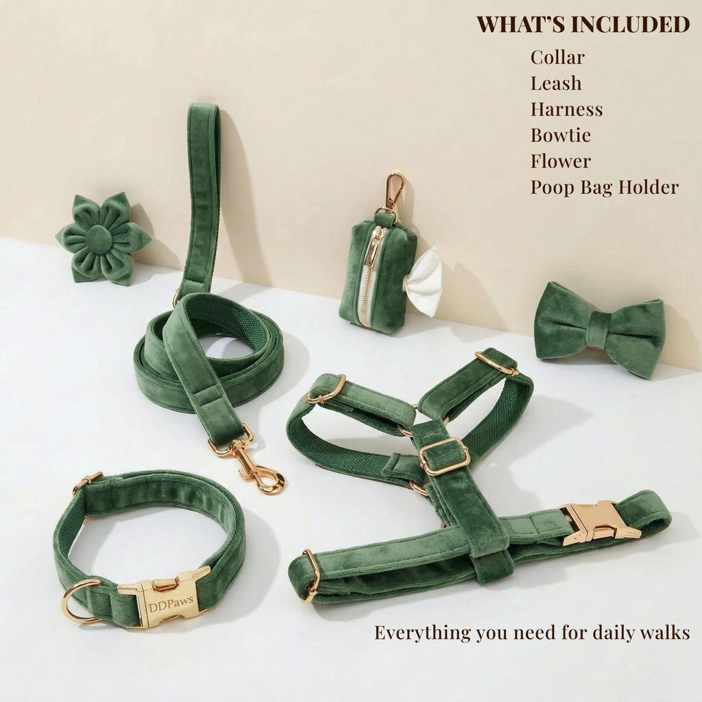 Forest Green Velvet Set
