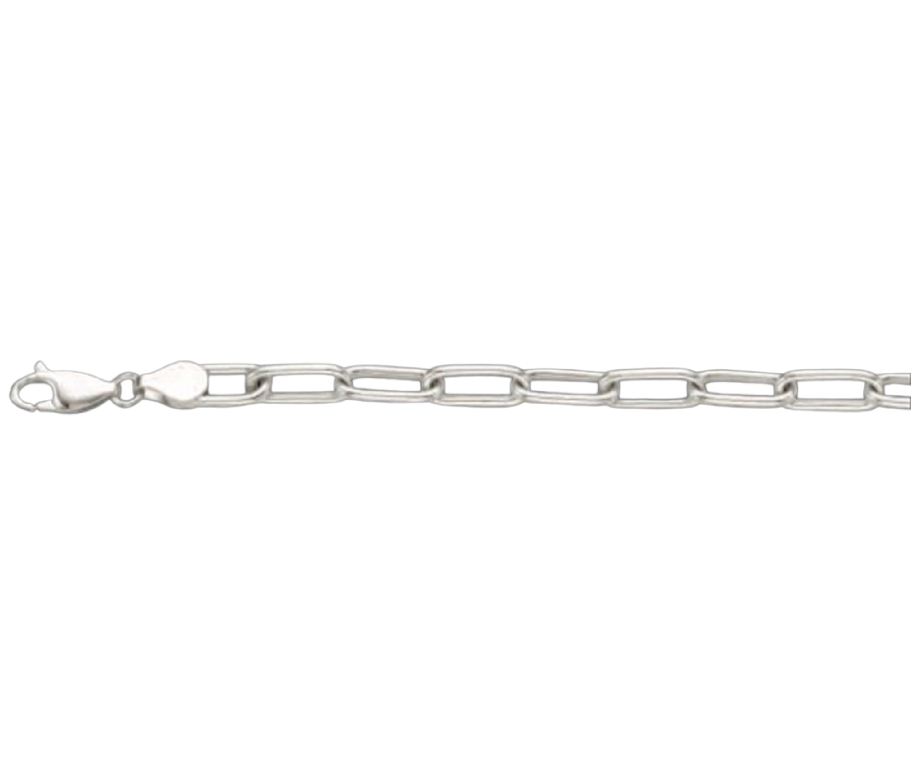 Paperclip Solid White/Yellow/Rose Gold Handmade Bracelet , 6mm, 6.5-10 Inch