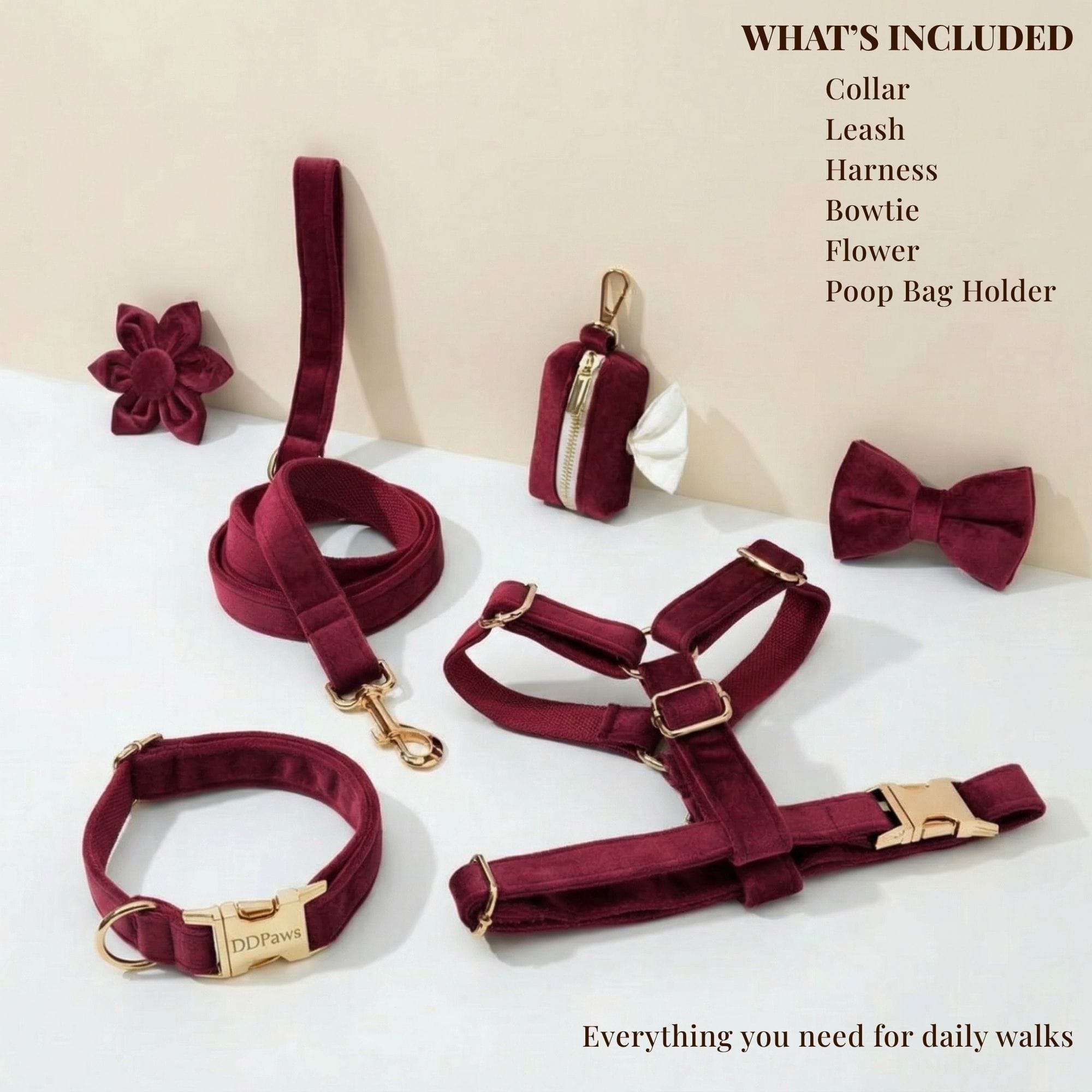 Red Wine Velvet Set