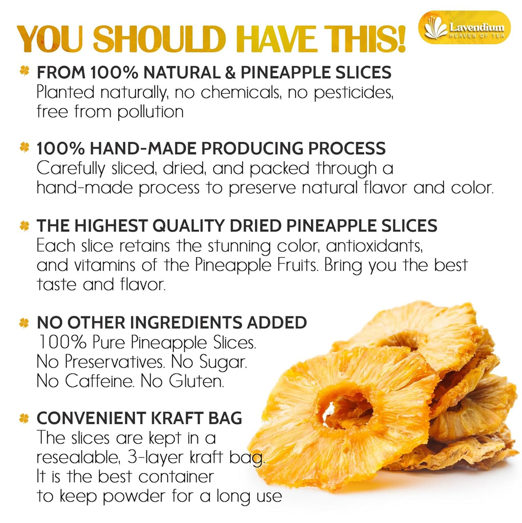 Dried Pineapple Slices 6oz – Premium Quality, Naturally Sweet & Tangy