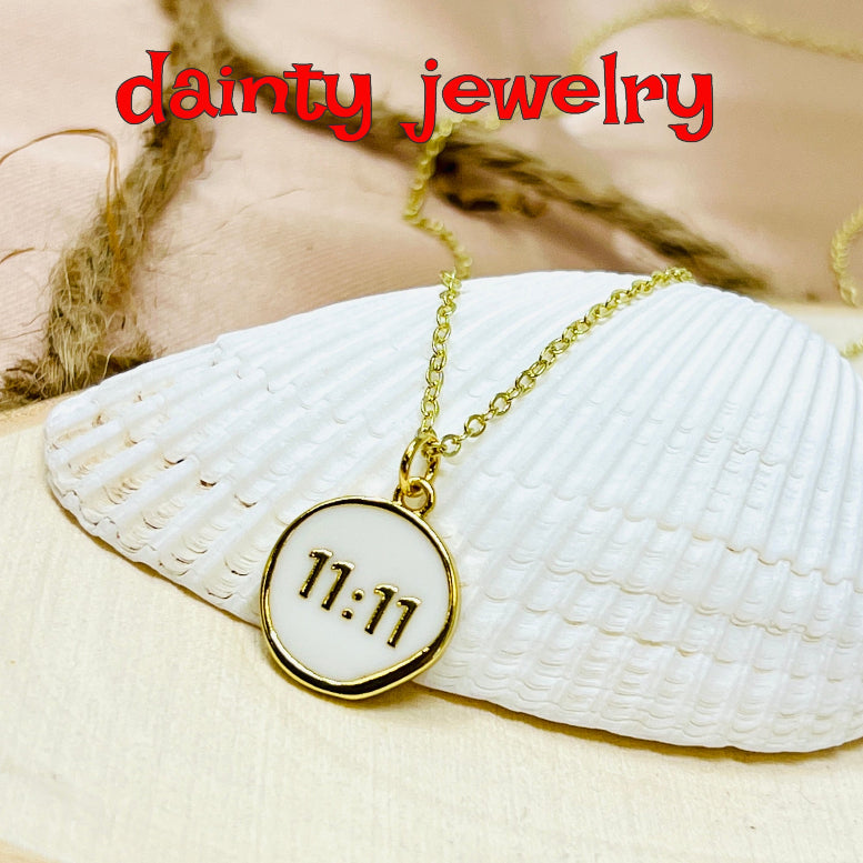 Angel Number 1111 Necklace Gold Manifestation Spiritual Jewelry