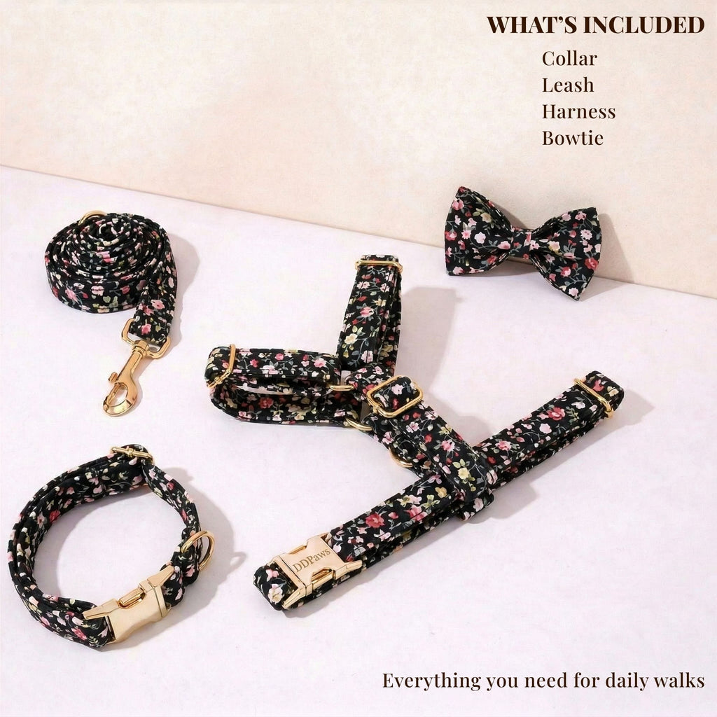 Midnight Blossom Floral Set