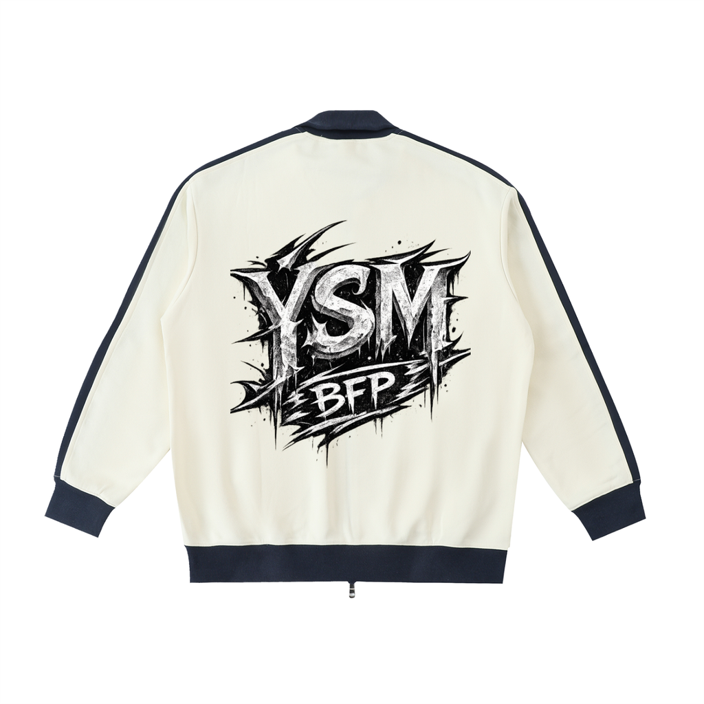 Contrast Trim Stand Collar Jacket