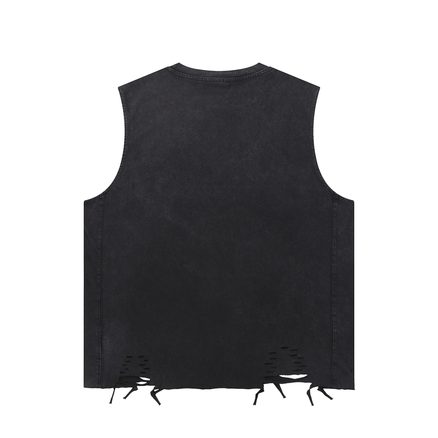 HUSTLE SEASON Snow Washed Raw-Hem Tank Top