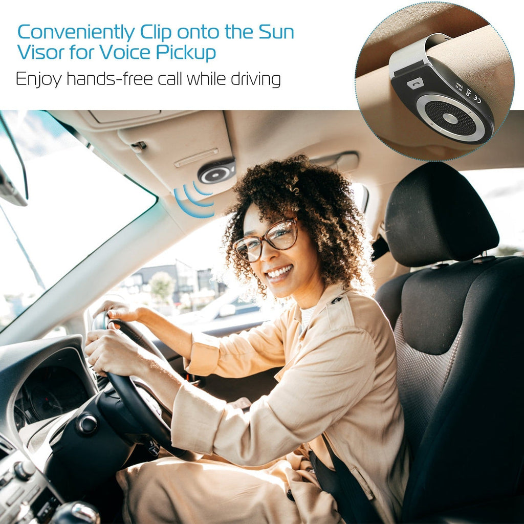 Car Wireless Speakerphone Wireless V4.1 In-Car Speaker Hands-free Calling Music Player Sun Visor Audio Receiver Car Kit