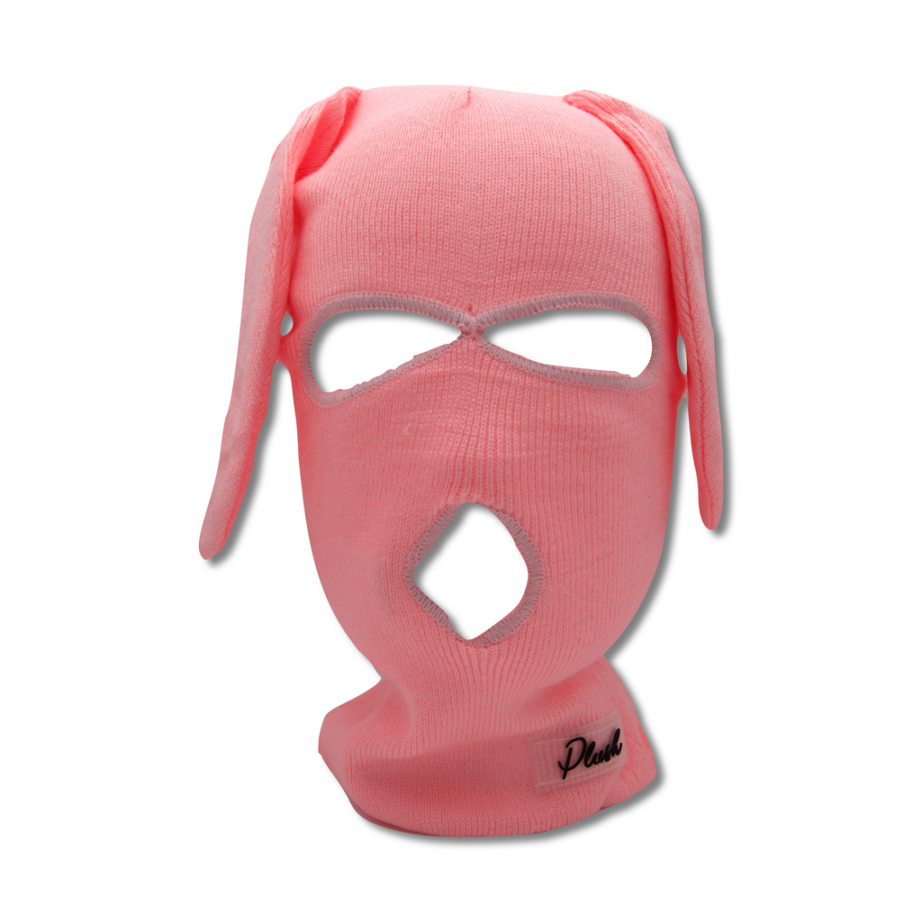 Pink Bunski 3-Hole Balaclava – Bunny Ear Ski Mask for Kawaii Fashion, Streetwear & Winter Sports
