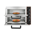 Heavy-Duty 3KW Electric Commercial Stainless Steel Double Deck Pizza Oven (SAK81427)