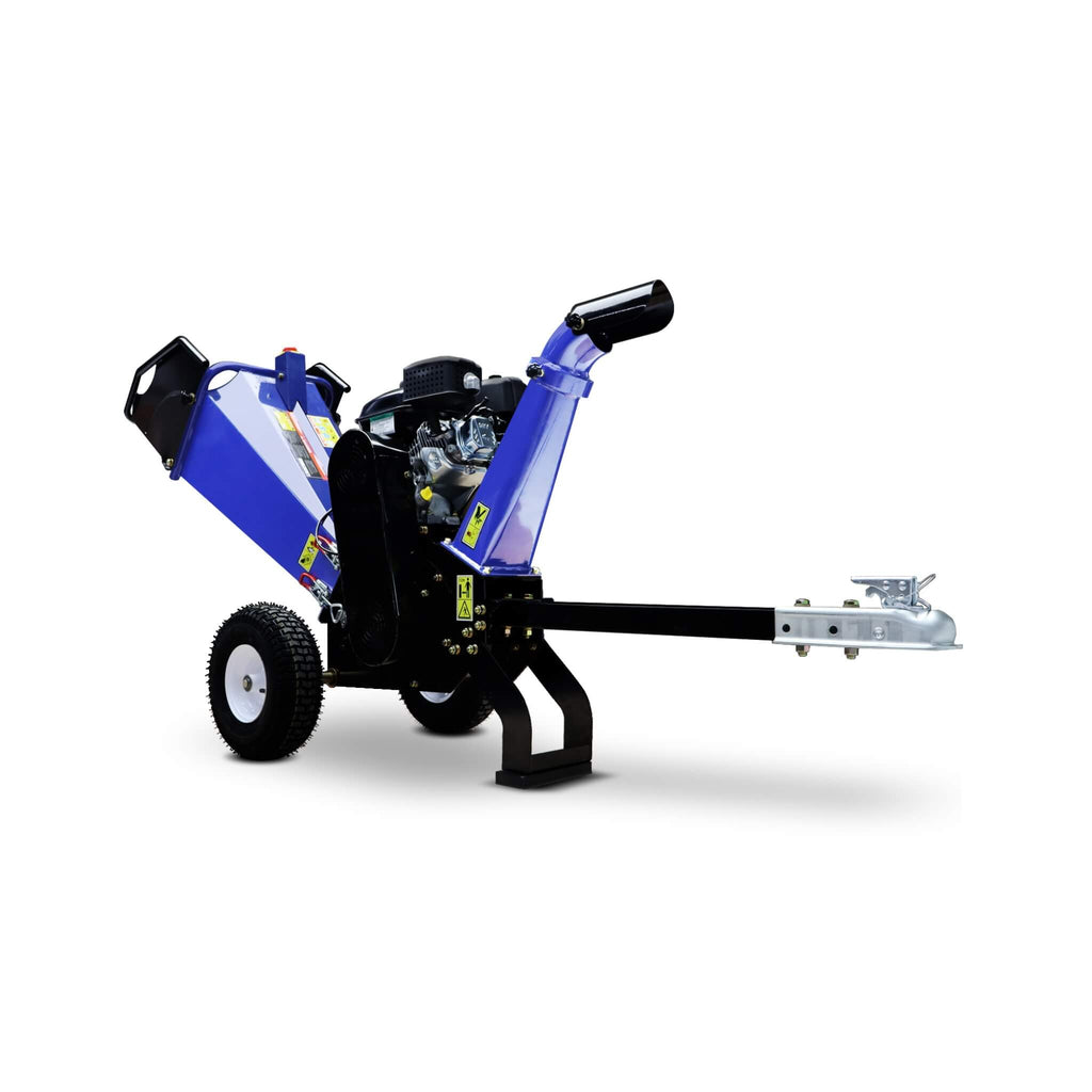 Heavy-Duty 4-Inch 208CC Gas Drum Wood Chipper Shredder With Tow Hitch (SAK47504)
