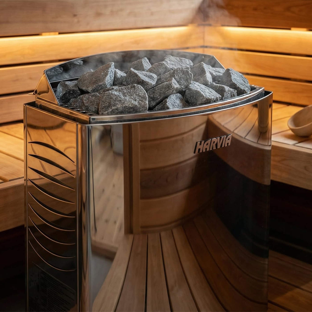 Rövia Elvaria 4-Person Indoor Canadian Red Cedar Infrared And Steam Sauna With 6KW Harvia Heater [Made-To-Order] (SAK93528)