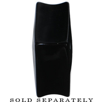 18mm Black Acrylic Square Dice Saddle Plug