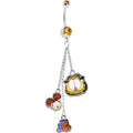 Licensed Odie and Pooky Garfield Belly Ring