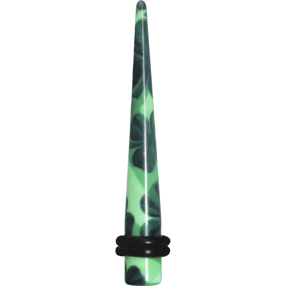 2G Green Acrylic Four Leaf Clover Field Taper