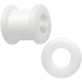 0G White Double Flare Flexible Tunnel Set