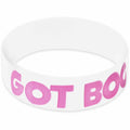 White Pink Got Boobs Awareness for Breast Cancer Bracelet