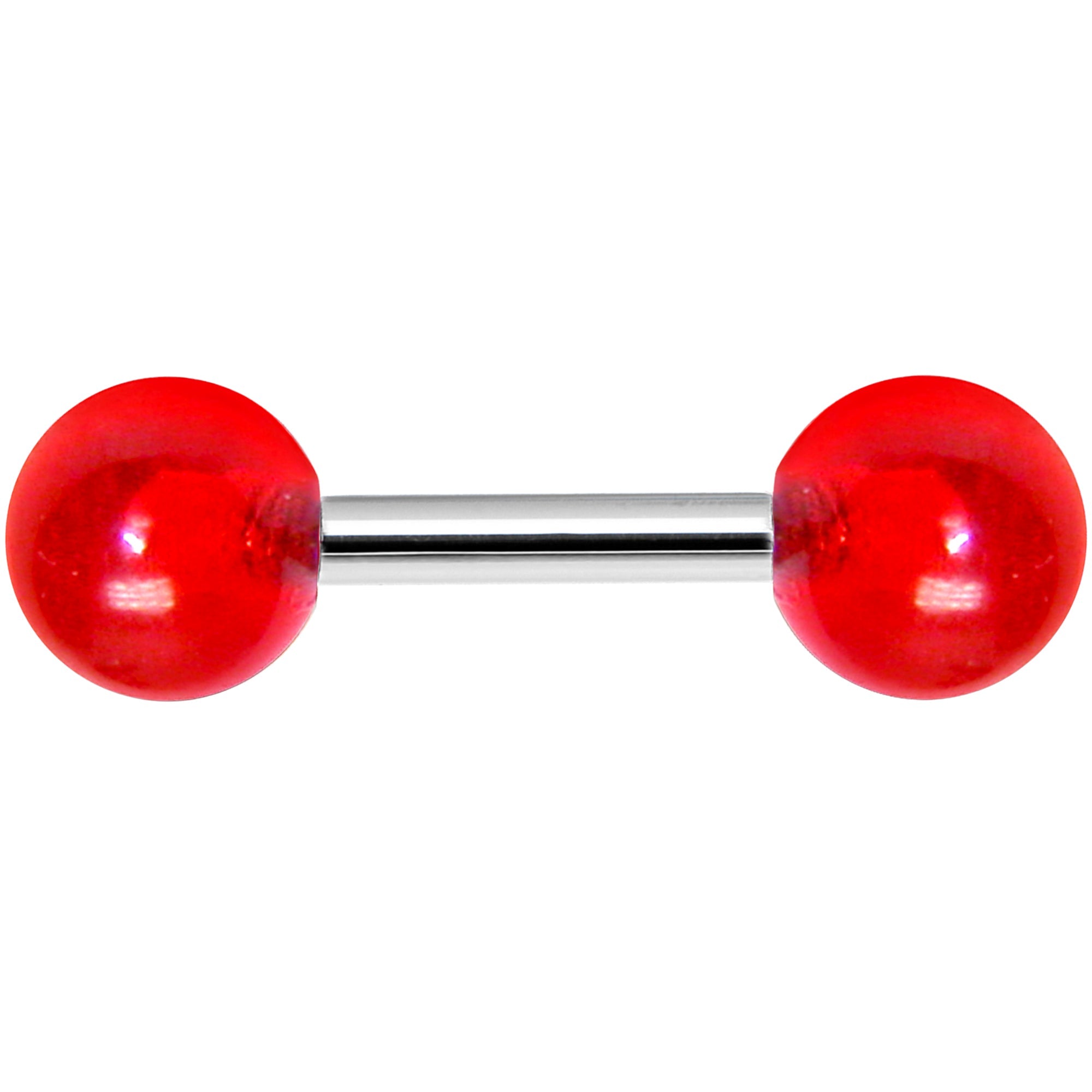 Red Acrylic Ball Cartilage Tragus Barbell