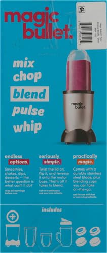 Magic Bullet Blender, Small, Silver, 11 Piece Set