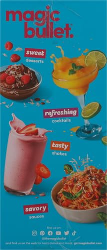 Magic Bullet Blender, Small, Silver, 11 Piece Set