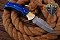 Handmade Damascus Pocket Knife with Pakka Wood Handle